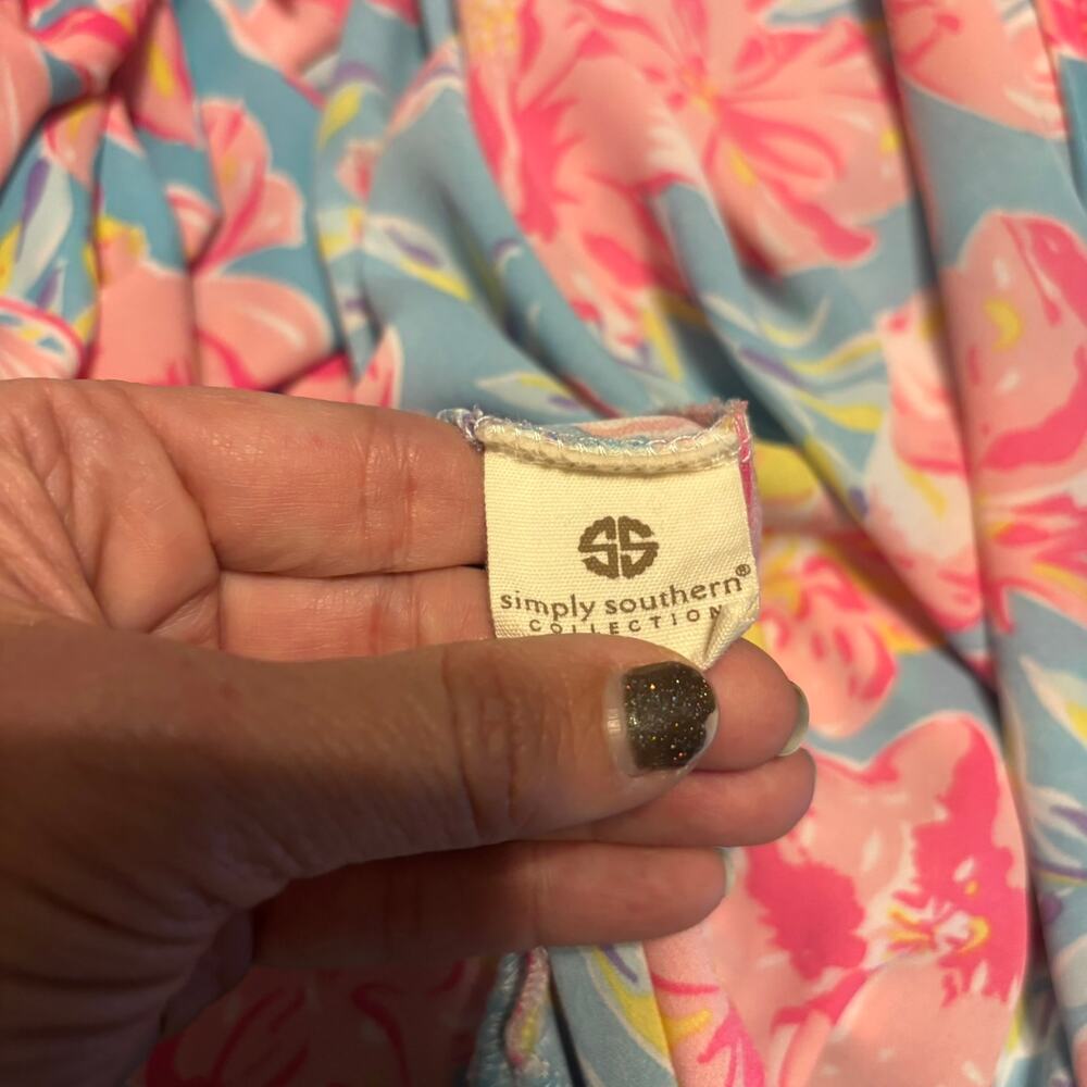 Simply Southern Kimono Open Front Cardigan Women's OS Tropical Floral Print - Picture 5 of 6
